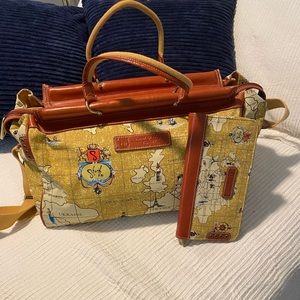 Sharif carry-on bag with travel wallet